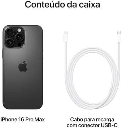 Apple iPhone 16 Pro Max (256 GB) – Titânio preto Apple iPhone 16 Pro Max (256 GB) – Titânio preto